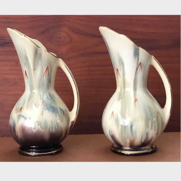 Rare,  Atomic MCM, German, Vintage,  Kermik vases, Lava effect. Mini pitchers - Picture 1 of 5